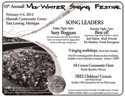 2012 Midwinter singing festival Flyer